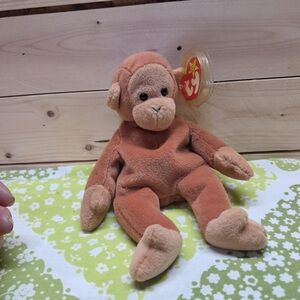 TY Plush Monkey Bongo Toy - Brown
